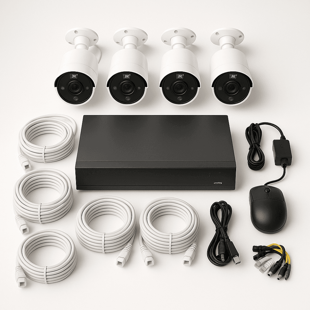 Kit Seguridad Hogar 4 Cámaras 2K